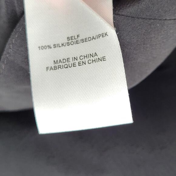 Tibi Arielle Tie Front Silk Shift Dress Black size XS - Picture 6 of 8